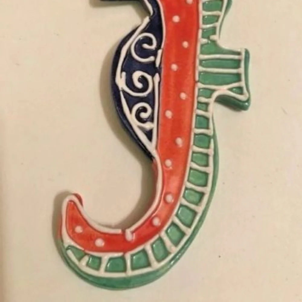 Seahorse Ornament Wall Art Handmade New Beach Sea
